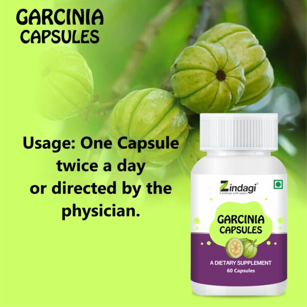 Usage of garcinia combogia capsules with benefits of weight management