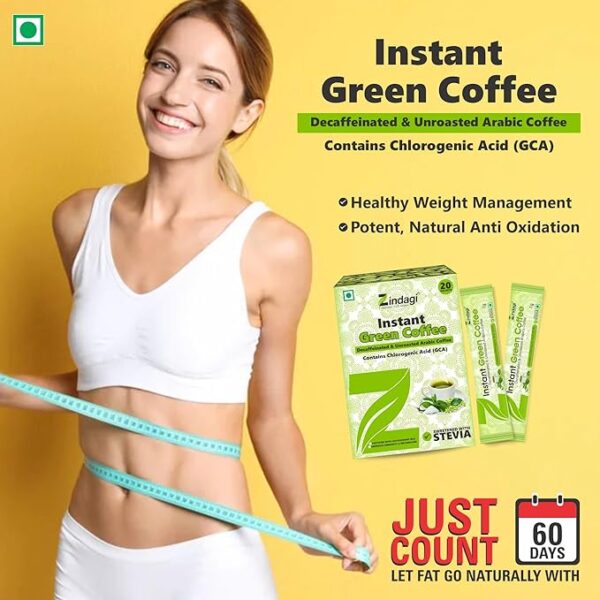 Instant green coffee for detox