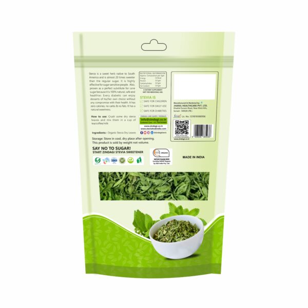 Zindagi Organic stevia leaves