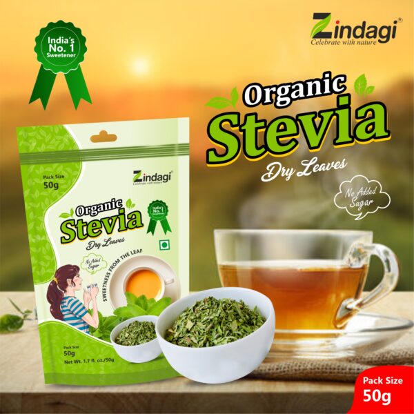 zindagi stevia organic leaves