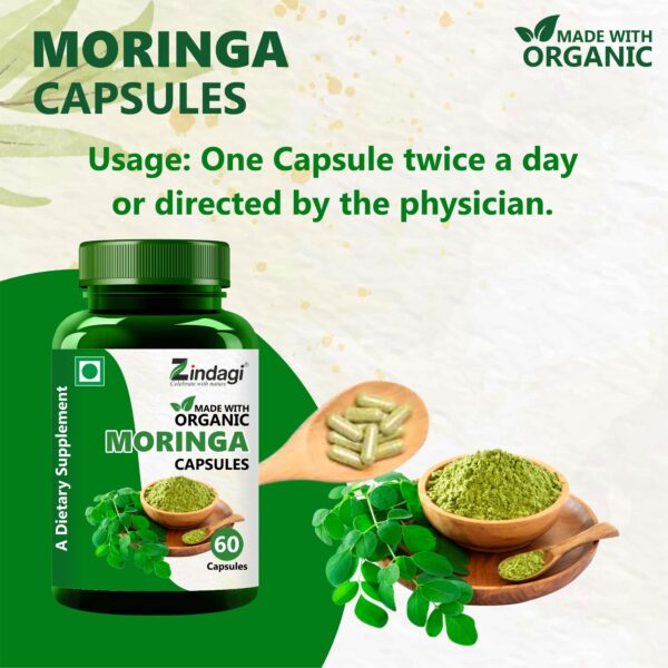 Moringa capsules health supplement