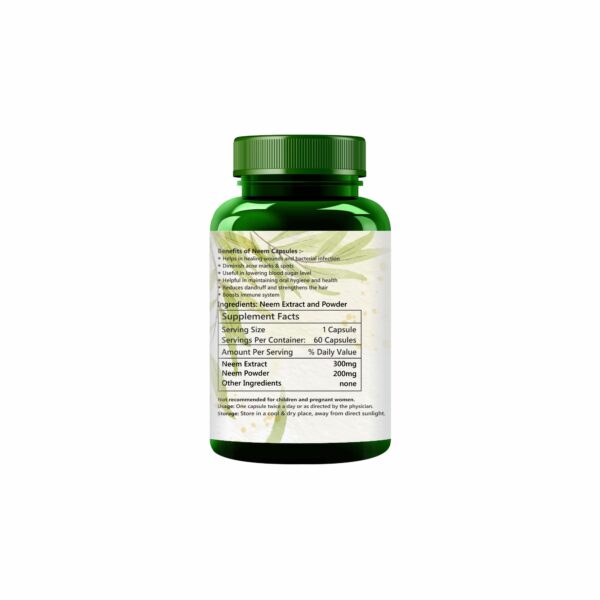 Neem extract capsules