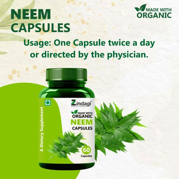 High-Quality Neem Extract Capsules for Health and Wellness,