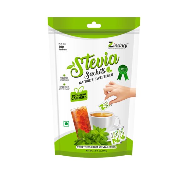 zindagi stevia sachets 100 gm