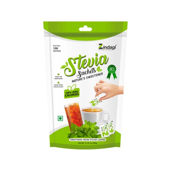 zindagi stevia sachets 100 gm